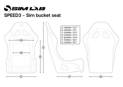 Sim-Lab Speed 3 Kagylóülés (M-L)